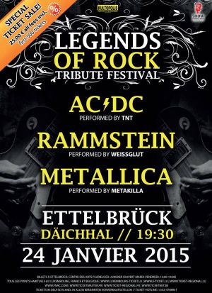 LEGENDS OF ROCK mit hochkarätigen AC/DC, METALLICA und RAMMSTEIN TRIBUTES